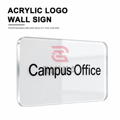 Nástenný nápis s akrylovým logom
