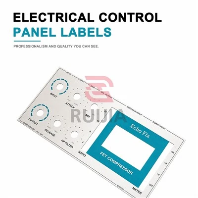 Štítky elektrického ovládacieho panela